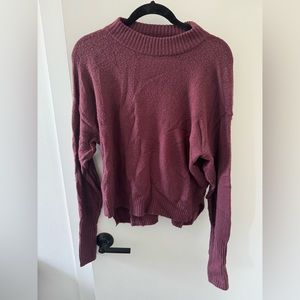 Nordstrom Melrose And Market Small Burgundy Crew Neck Soft Sweater